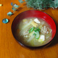 haruku221's cooksnap of when they made ほっこり★白菜と油揚げの豚汁.