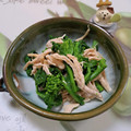 みかかめ's cooksnap of when they made ササミと菜の花の辛子あえ.