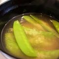 horseland's cooksnap of when they made 簡単絹さやのお味噌汁.