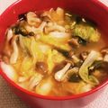 私市ビッキーズ津門巳's cooksnap of when they made “白菜しめじわかめ海鮮チゲスープ鍋風”.