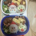 sa___ya___'s cooksnap of when they made キャラ弁＊簡単♪クリスマストリオ弁当.