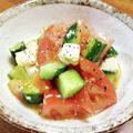 YCHキッチン's cooksnap of when they made ﾄﾏﾄ、ｷｭｳﾘ、ﾁｰｽﾞのｻﾗﾀﾞ.
