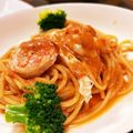 チワわんキッチン's cooksnap of when they made 有頭海老の旨味丸ごと☆トマトソースパスタ.