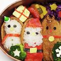 新妻あや's cooksnap of when they made サンタ・トナカイ・雪だるまいなりキャラ弁.