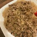 1035's cooksnap of when they made 中華風豚ひき肉と春雨のピリ辛炒め.