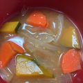猫のミイヤ's cooksnap of when they made かぼちゃと人参と玉ねぎのみそ汁.