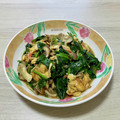 クック4P73QB☆'s cooksnap of when they made オイ×マヨで♡ほうれん草たまご炒め.