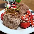 ももも02's cooksnap of when they made ロールケーキで！簡単ブッシュドノエル.