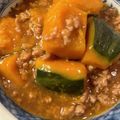 sacching's cooksnap of when they made かぼちゃのそぼろ煮.