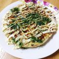かわゆう1211's cooksnap of when they made サイリウムお好み焼き.