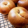 ちょこふみ's cooksnap of when they made 手捏ねパン♪味噌と白ごまの和風ベーグル.