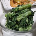fu♪♪'s cooksnap of when they made 春菊の茎・ワサビマヨネーズめんつゆ和え.