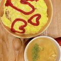 クック22CISJ☆'s cooksnap of when they made 卵1個でふわふわ！バターライスオムライス.