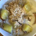 きゃろぽて's cooksnap of when they made まるできな粉餅、オートミールお粥.