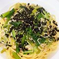 ジュンぺさん's cooksnap of when they made 小松菜としらすの和風スパゲッティ.