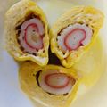 kichijoji's cooksnap of when they made カニかまと竹輪で可愛い♪卵焼き.
