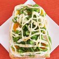 caruga's cooksnap of when they made ピーマンと卵のトースト.
