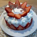 友莉子's cooksnap of when they made ★低糖質！苺の＊バースデーケーキ＊♪.
