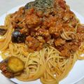 笑い女です's cooksnap of when they made 【簡単】ナスのボロネーゼパスタ.