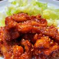 ♡chama72♡'s cooksnap of when they made 韓国本場の味!キムさんのヤンニョムチキン.
