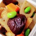 pyonpoco's cooksnap of when they made レンコン＊椎茸＊お揚げの煮物♪.