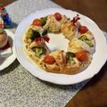yesmama's cooksnap of when they made クリスマスリース♡パン.