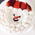 ﾘﾗｯｸﾏﾝ's cooksnap of when they made いちごのサンタさん簡単キャラケーキ☆.