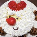 ゆりりんこママ's cooksnap of when they made いちごのサンタさん簡単キャラケーキ☆.