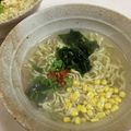 papikun's cooksnap of when they made お子様にも！簡単☆塩ラーメンスープ.