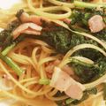 ベティ３'s cooksnap of when they made 春菊大量消費！　春菊のパスタ.