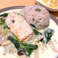 mynkii's cooksnap of when they made ☆サーモンの簡単クリーム煮☆.