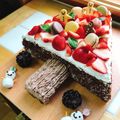 maroboo's cooksnap of when they made リース風デコのクリスマスケーキ.