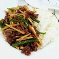 在宅勤務のおじさん's cooksnap of when they made ルースー飯【青椒肉絲の餡かけご飯】.