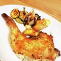 harukino's cooksnap of when they made 骨付き鶏もも肉ガーリック♪オーブンで簡単.