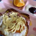 クック49L4Ho☆'s cooksnap of when they made ハム目玉焼きトースト☆.