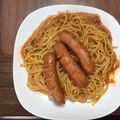 はっぴーすまいる！'s cooksnap of when they made ちいかわ ハチワレのケチャップパスタ.