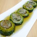 まきといん's cooksnap of when they made 和風ゴーヤの鶏ひき肉詰め＆あんかけ.