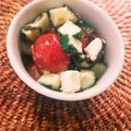ふか谷's cooksnap of when they made トマトと胡瓜とクリチの塩昆布サラダ♪.