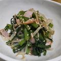 fu♪♪'s cooksnap of when they made 春菊とハムのナムル♥レンジで簡単☆.