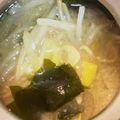 ☆ドキンちゃん☆”'s cooksnap of when they made もやし 油揚げ わかめの味噌汁^^.