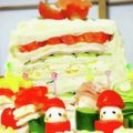 あおいりん's cooksnap of when they made クリスマスやお祝いに☆サンドイッチケーキ.