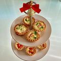 ひさピー's cooksnap of when they made 餃子の皮でクリスマスカラーのミニキッシュ.