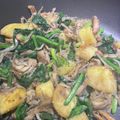 はな923's cooksnap of when they made さつまいもとしらすのバター炒め.