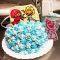 ﾐｶﾝさん。's cooksnap of when they made 簡単　キャラ　ドームケーキ☆エルサ.