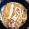 marimonta's cooksnap of when they made 新提案！うどんが旨い濃厚“ねぎ味噌豚鍋”.