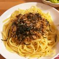 ma8mi's cooksnap of when they made ツナマヨ♡納豆ポン酢パスタ.