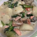 クックHDP0M2☆'s cooksnap of when they made カブとサーモンの豆乳スープ.