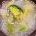 風民tomomi's cooksnap of when they made 大根おろしと白菜とベーコンのスープ.
