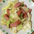 ちゃーりーWKY's cooksnap of when they made ソーセージとキャベツの炒め物.