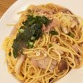 summer813's cooksnap of when they made きのことシーチキンの和風ワンポットパスタ.